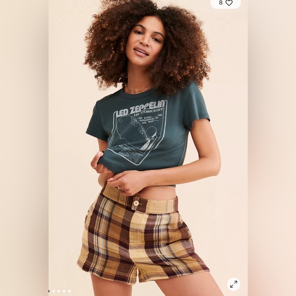Free People Pants - Free People Isla Plaid Shorts NWOT size 6